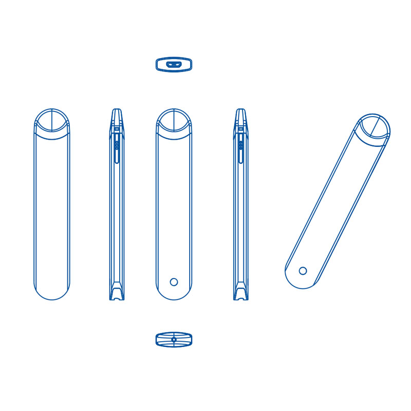Пользовательский логотип одноразовый вап ручка 280 мАч батарея